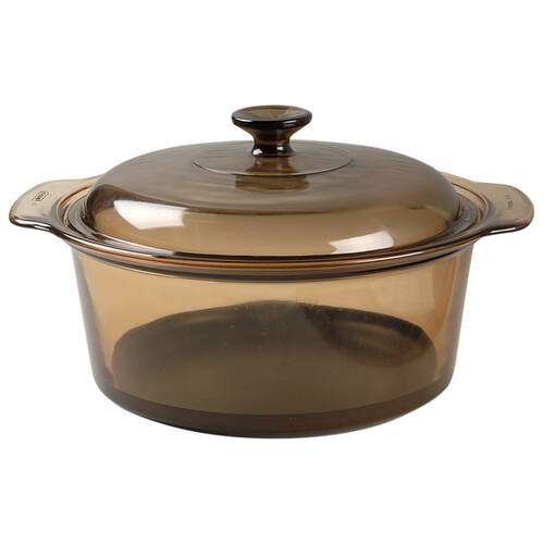 Visions Amber 5 Quart Non Stick Dutch Oven with Lid
