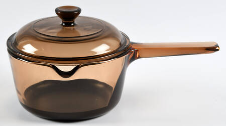Visions Amber Saucepan W/Lid-1 Qt-Non Stick