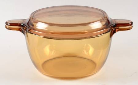 Visions Amber Stew Pot with Lid