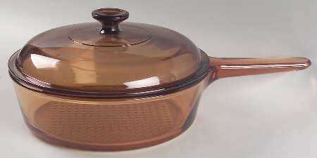 Visions Amber 2 1/2 Quart Chicken Fryer & Lid