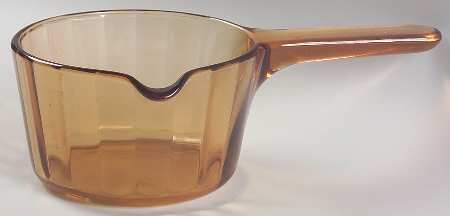 Visions Amber 3/4 Quart Aka 3 Cups Open Saucepan