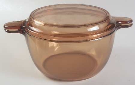 Visions Amber 3 Quart Stew Pot W/Lid