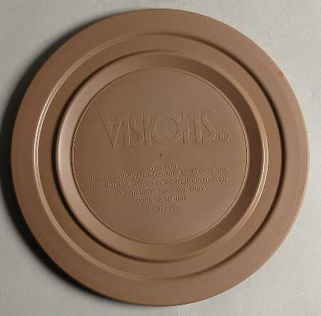 Visions Amber Plastic Lid for 1 Qt Round Casserole