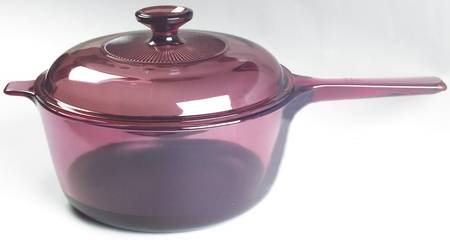 Visions Cranberry 2.5 Qt Non Stick Saucepan W/Lid