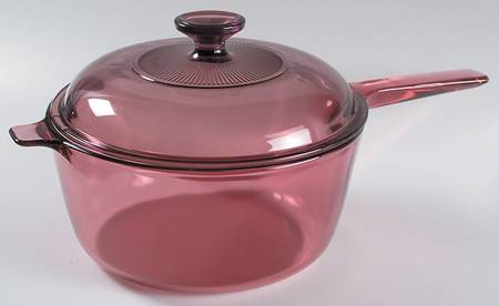 Visions Cranberry 2.5 Quart Saucepan with Lid