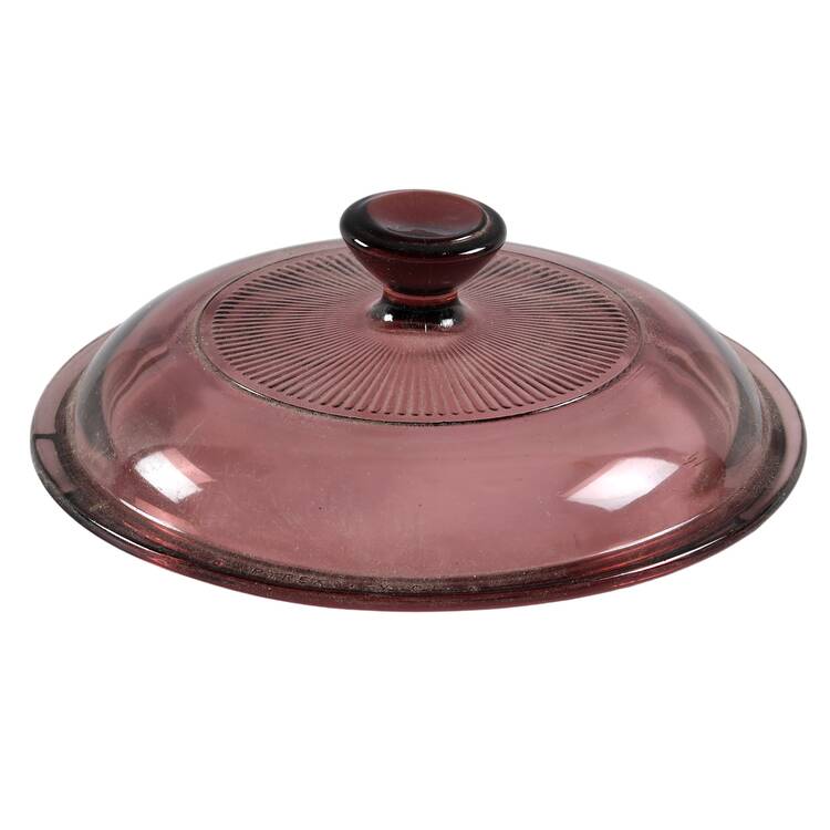 Visions Cranberry Lid for 1 Qt Round Casserole