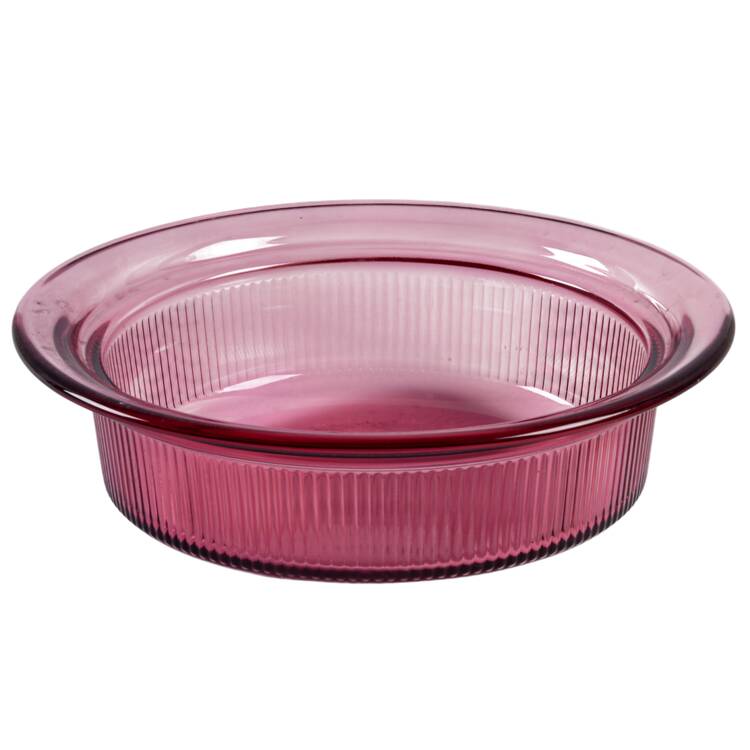 Visions Cranberry 1 Qt Round Casserole No Lid
