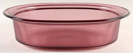 Visions Cranberry 4 Quart Oval Roaster No Lid