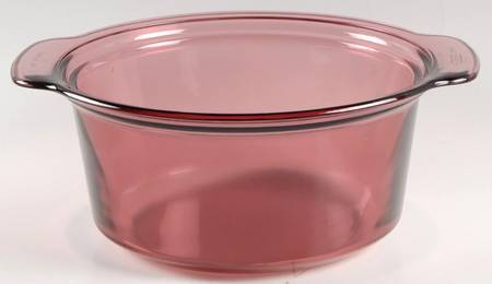 Visions Cranberry 3.5 Quart Round Casserole No Lid