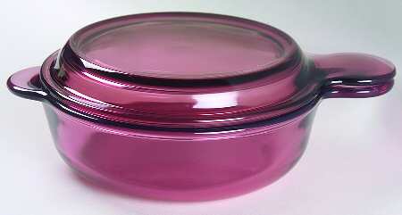 Visions Cranberry Grab a Meal W/Glass Lid