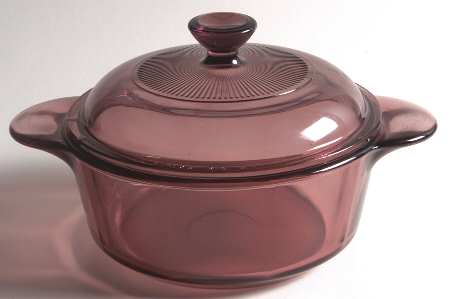 Visions Cranberry 1 Qt Round Covered Casserole