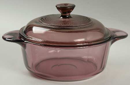 Visions Cranberry 1 Qt Round Covered Casserole