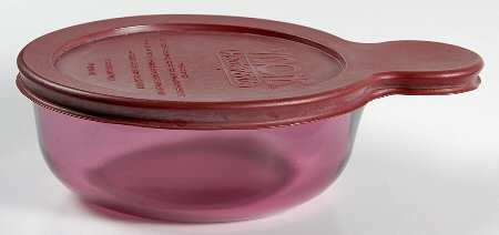 Visions Cranberry Grab-It with Plastic Lid