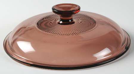 Visions Cranberry Glass Lid for 1.5 Qt Round Casserole