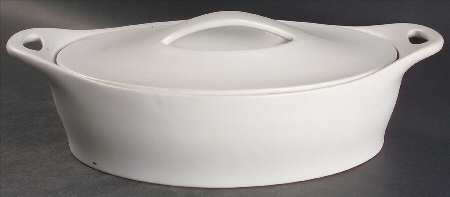 Creations Khaki 2 Quart Oval Covered Casserole