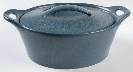Creations Denim 1.5 Qt Round Covered Casserole