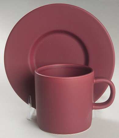 Ruby Flat Cup & Saucer Set