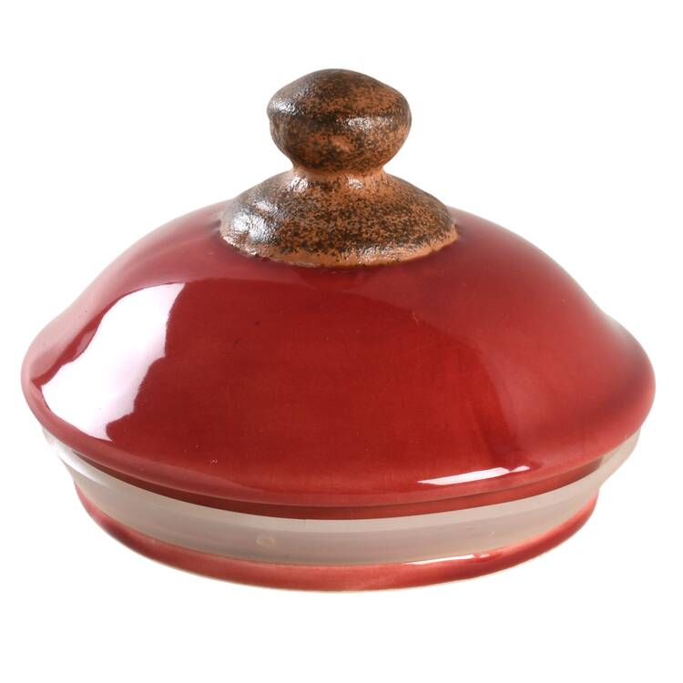 Florentine Burgundy Lid for Small Canister