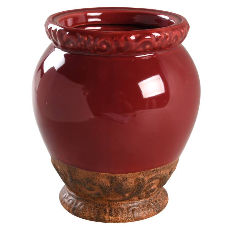 Florentine Burgundy Small Canister No Lid