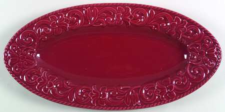 Florentine Burgundy 20" Fish Platter