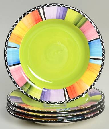 Serape Salad/Dessert Plate - Set of 4