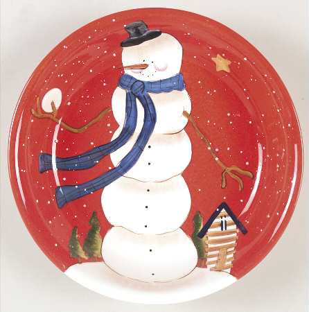 Hilltop Snowman 9" Individual Pasta Bowl