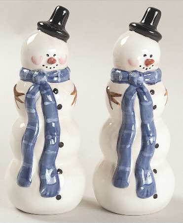 Hilltop Snowman Figural Salt & Pepper Set