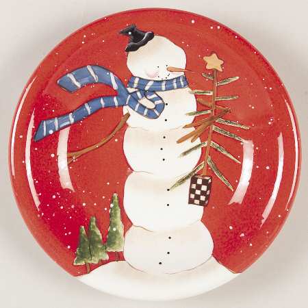 Hilltop Snowman Salad Plate