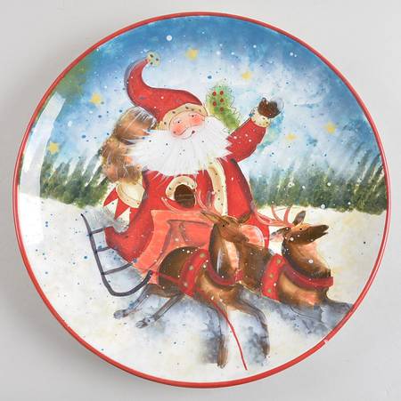 Enchanted Santa Dinner Plate
