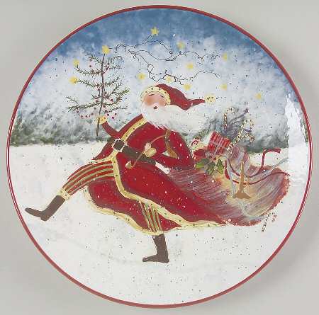 Enchanted Santa Dinner Plate
