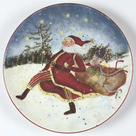 Enchanted Santa Salad/Dessert Plate