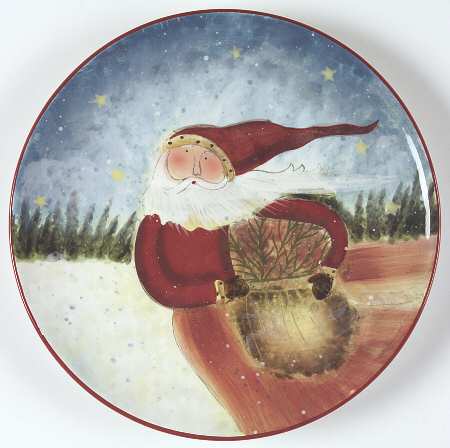 Enchanted Santa Salad/Dessert Plate