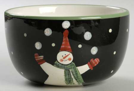 Juggling Snowman Individual Ice Cream Dish