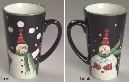 Juggling Snowman Latte Mug