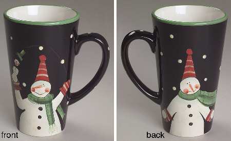 Juggling Snowman Latte Mug
