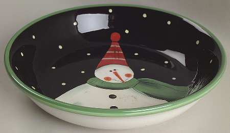 Juggling Snowman 9" Individual Pasta Bowl