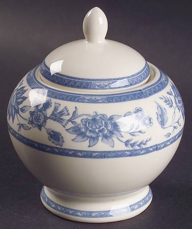 Indian Tree Blue Sugar Bowl & Lid