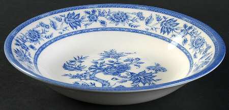 Indian Tree Blue Coupe Soup Bowl