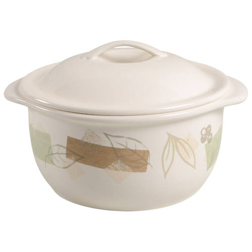 Textured Leaves (Corelle) 1.5 Qt Round Covered Casserole