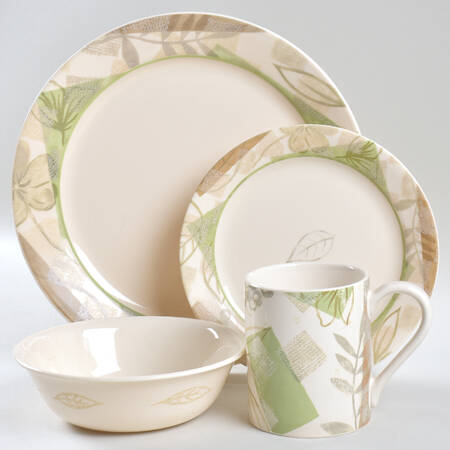 Textured Leaves (Corelle) 4 Piece Place Setting