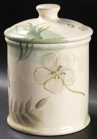 Textured Leaves (Corelle) Large Canister & Lid