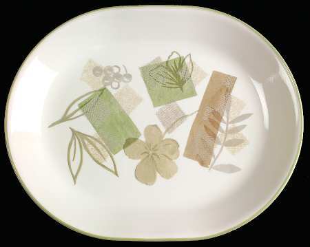 Textured Leaves (Corelle) 12" Oval Serving Platter