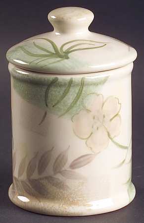 Textured Leaves (Corelle) Small Canister & Lid