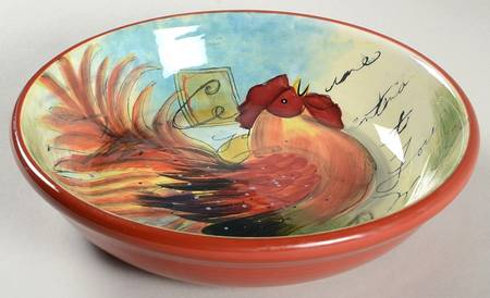 Le Rooster 9" Individual Pasta Bowl