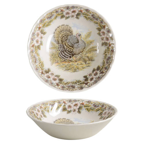 Thanksgiving Multicolor (Made in England) Coupe Cereal Bowl
