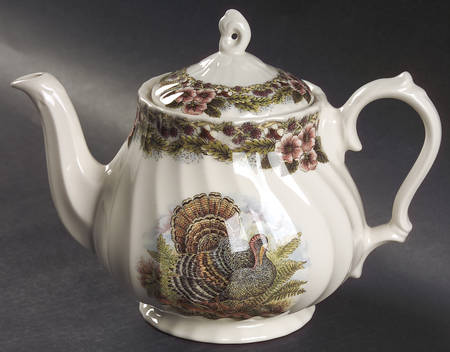 Thanksgiving Multicolor (Made in England) Teapot & Lid