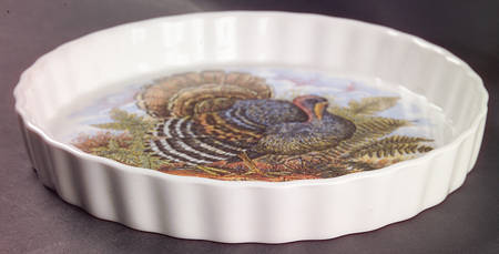 Thanksgiving Multicolor (Made in England) 8" Quiche