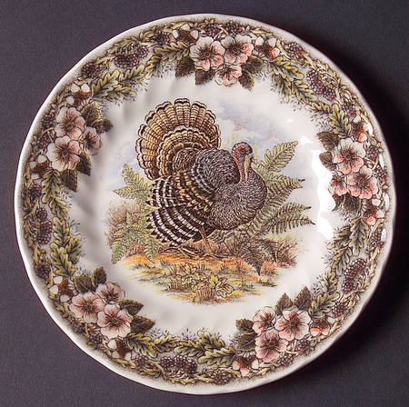 Thanksgiving Multicolor (Made in England) Bread & Butter Plate