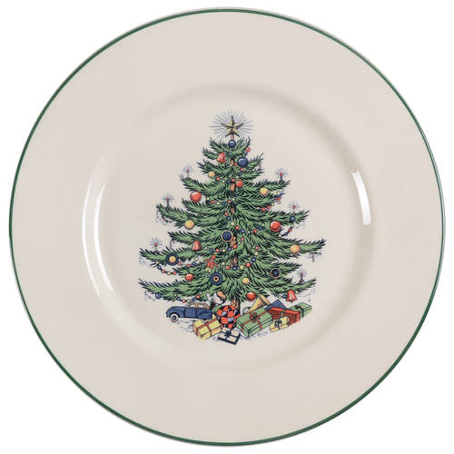 Christmas Tree (Narrow Green Band, Cream, Newer) by Cuthbertson