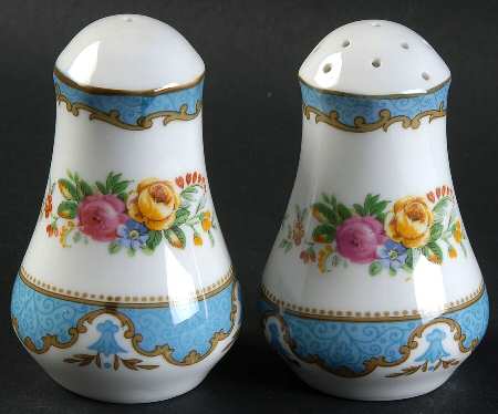 Lyric Tunis Blue (Flat Rim) Salt & Pepper Set